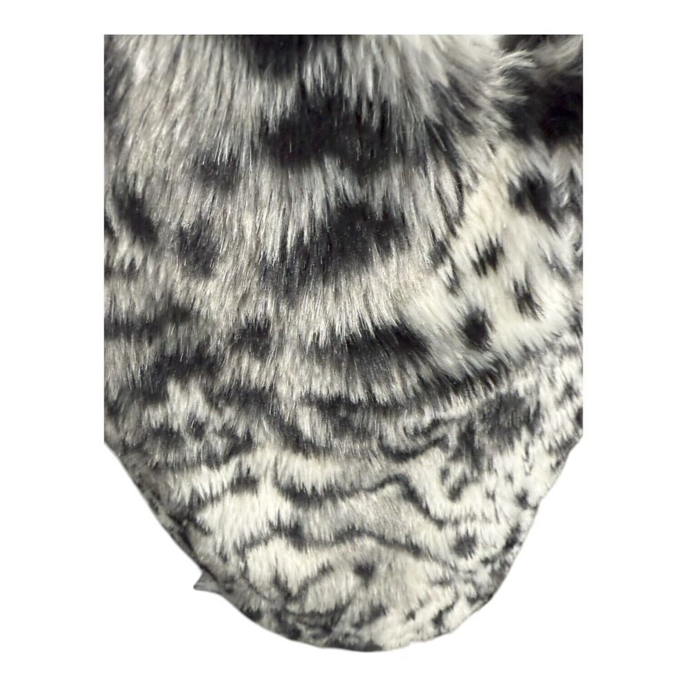 Cozy Soft Faux Fur Open Front Leopard Animal‎ Print Mobwife Money Sz M - Picture 3 of 7